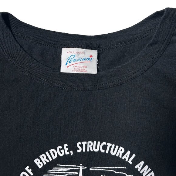 80s 90s vintage Iron Workers Union T-shirt single stitch XXL Local 700. - Picture 5 of 6